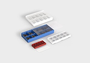 InsertBox: uma caixa de embalagem para inserts intercambiáveis.