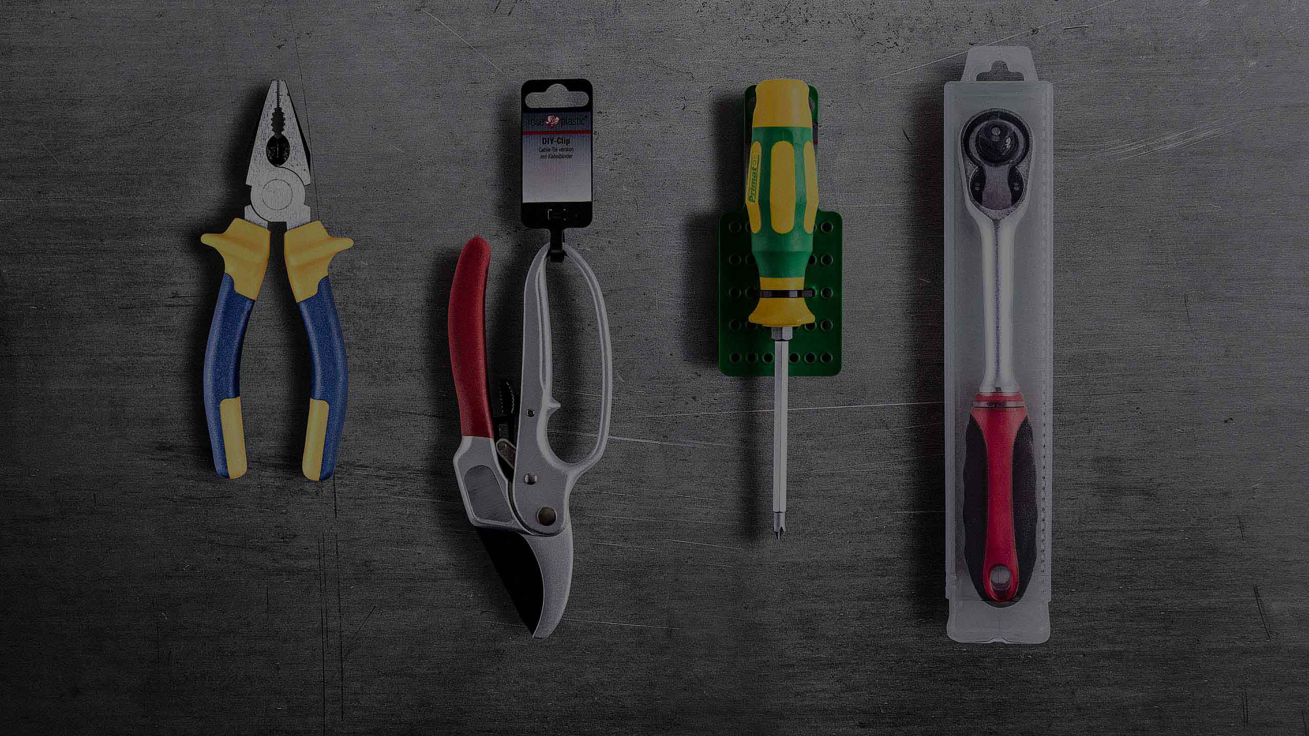 A selection of packaging solutions for hand tools.