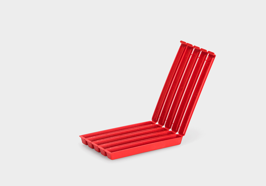 FivePack Five-Pack: Sistema de embalagem multiplo, com compartimentos individuais destacáveis.