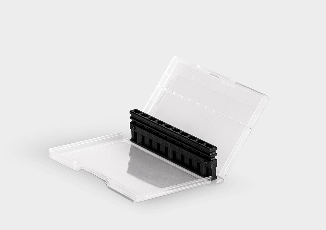 MicroBox MB 10: embalagem de alta qualidade para 10 micro ferramentas e para fresas e brocas de precisão.