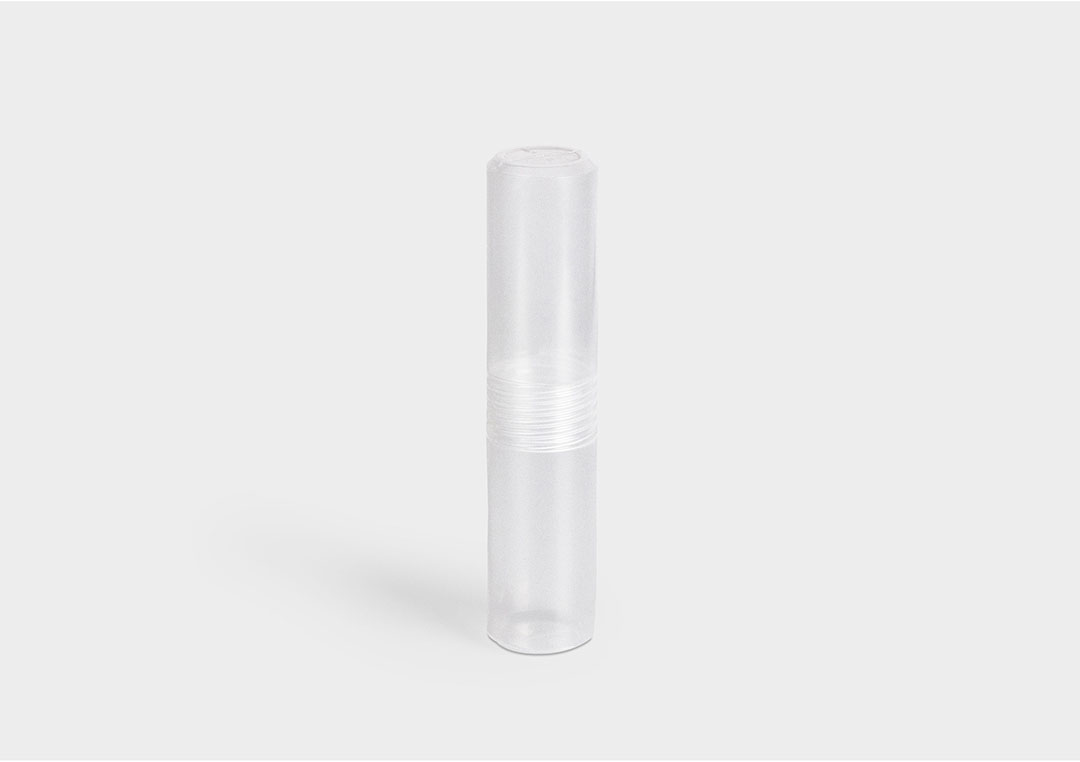 ScrewPack: tubo redondo con longitud fija y cierre a rosca.